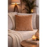 Typoniq Attitude Included Premium Çift Taraflı Rabbit Peluş Kırlent Kılıfı Ultra Yumuşak Tavşan Tüyü Dokulu Vizon (43X43 Cm)
