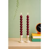 Typoniq Attitude Included Premium Modern Bubble Şamdan 2' Li Mum Seti Bordo 23 cm