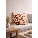 Typoniq Attitude Included Savanna Zürafa Desenli Bukle Dokuma Kiremit Kırlent Kılıfı (43X43 Cm) - Animal Print Modern