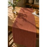 Typoniq Attitude Included Terra Premium Keten Görünümlü Kiremit Runner 40x140 cm