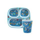 Tyrrell Katz Bebek Için Mini Bölmeli Tabak Ve Alıştırma Bardağı // Space Medium