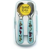 Tyrrell Katz Kutulu Çatal Kaşık Seti Renkli Taşıma Kutusu ile Ergonomik Tasarım 13,5 cm