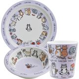 Tyrrell Katz Melamin Mama Seti 3 Parça BPA Free 1+ Yaş İçin Eğlenceli Tasarım Melamin Malzeme