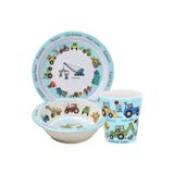 Tyrrell Katz Melamin Mama Tabağı, Kasesi ve Alıştırma Bardağı - Wheels