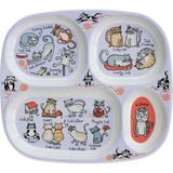 Tyrrell Katz Mini Bölmeli Mama Tabağı Melamin Malzeme ile BPA İçermeyen Kız Bebekler İçin