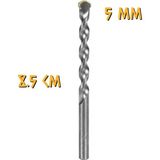 Tyson Beton-Duvar Delici Elmas Matkap Ucu - 5 mm - 8.5 cm - 2 Adet - 5 mm. 8.5 cm. - Gri