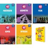 TYT 40 Seans Matematik Geometri Fizik Kimya ve Biyoloji Sayısal 5li Set
