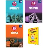TYT 40 Seans Matematik Geometri ve Türkçe 3lü Set