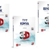 TYT Türkçe Matematik Geometri Fizik Kimya Biyoloji Soru Bankası Fırsat Seti-Çözüm 3D Yayınları
