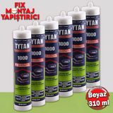 Tytan Fix Çok Amaçlı Güçlü Montaj Yapıştırıcı 6'Lı 310 Ml Beyaz Ahşap Beton Fayans Cam Mermer Yapış