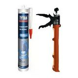 TYTAN Professional Duşakabin Banyo Silikonu 280ml Beyaz Hmp Plastik Silikon Tabancası - Montaj Set