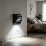 TZSMUM 120° Hareket Sensörlü Modern LED Duvar Işıkları USB Şarj Edilebilir Manyetik Duvar Lambası Yatak Odası için Minimalist İç Mekan Duvar Lambası (1 Adet, Beyaz Işık)