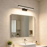 TZSMUM Banyo Ayna LED Duvar Lambası Su Geçirmez Modern İç Mekan Alüminyum Duvar Aydınlatmaları Oturma Odası Yatak Odası için Minimalist Uzun Dikdörtgen Tasarım (81 cm, Siyah Nötr Işık)