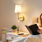 TZSMUM LED İç Mekan Duvar Lambası Şarj Edilebilir RGB Duvar Lambası Kısılabilir Şarj Edilebilir Ampul ve Uzaktan Kumandalı Duvar Lambası Yatak Odası Koridor Oturma Odası için Duvar Aydınlatması (Altın