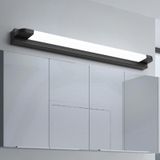 TZSMUM Uzun dikdörtgen duvar lambası LED banyo aynası su geçirmez duvar aydınlatması modern iç mekan demir duvar lambası minimalist siyah/beyaz dekorasyon yatak odası için (56 cm, siyah beyaz ışık)