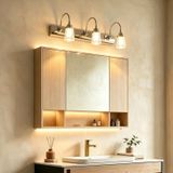 TZSMUM Yaratıcı retro duvar aydınlatması LED gümüş kuğu boynu döndürülebilir duvar lambası banyo aynası akrilik alüminyum demir duvar lambası iç dekorasyon yatak odası merdiven boşluğu için (sıcak
