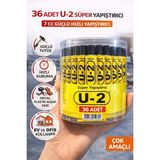 U-2 36 Adet U-2 Süper Yapıştırıcı 7 CC Güçlü Hızlı Yapıştırıcı Çok Amaçlı Metal Plastik Ahşap Deri Yapış