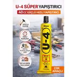 U-4 Süper Yapıştırıcı 40 Cc 1 Adet Güçlü Hızlı Yapıştırıcı Çok Amaçlı Metal Plastik Ahşap Deri Yapıştırıcı