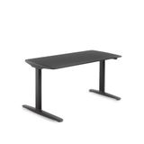 U-DO Sit&Stand Yükseklik Ayarlı Standart Kontrol Panelli Çalışma Masası - HDF Toz Boya, Siyah