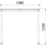 U-Do Sit&stand Yükseklik Ayarlı Standart Kontrol Panelli Çalışma Masası - Melamin - Genel - Renkli