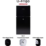 U-Frigo 108 Lt 12-24V Marin/Karavan Kompresörlü Buzdolabı Temperli Cam Kapak Limited Edition Siyah