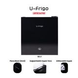 U-Frigo 50 Lt 12-24V Marin/karavan Kompresörlü Buzdolabı Temperli Cam Kapak Limited Edition Siyah