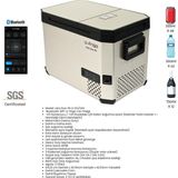 U-Frigo Oto Buzdolabı Leto Duo 45LT 12V/24V Kamp ve Seyahat İçin Uygun Çift Kapaklı - 45 lt - Altın - Gri