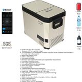 U-Frigo Oto Buzdolabı Leto Duo Çift Kapaklı 55LT 12V/24V - 55 lt - Altın - Gri