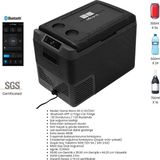 U-Frigo Oto Buzdolabı Vesna Mono 40LT 12V/24V Kompresörlü Taşınabilir Model - 40 lt - Siyah