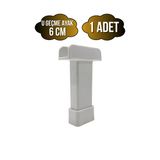 U Geçme Beyaz Plastik Ayarlı Ayak Mobilya Masa Ve Dolap Ayağı(Beyaz)(6Cm - 10Cm) Beyaz 6Cm 6Cm - 1 Adet
