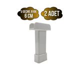 U Geçme Beyaz Plastik Ayarlı Ayak Mobilya Masa Ve Dolap Ayağı(Beyaz)(6Cm - 10Cm) Beyaz 6Cm 6Cm - 2 Adet