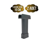 U Geçme Gri Plastik Ayarlı Ayak Mobilya Masa Ve Dolap Ayağı(Gri)(6Cm - 10Cm) Gri 10Cm 10Cm - 2 Adet