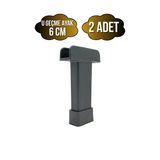 U Geçme Gri Plastik Ayarlı Ayak Mobilya Masa Ve Dolap Ayağı(Gri)(6Cm - 10Cm) Gri 6Cm 6Cm - 2 Adet