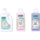 U Green Clean Baby Bitkisel Çamaşır Deterjanı + Yumuşatıcı + Leke Çıkarıcı 3'lü Set