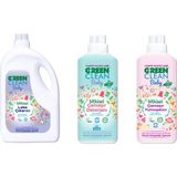 U Green Clean Baby Bitkisel Leke Çıkarıcı 2.75LT Çamaşır Deterjanı 1lt Yumuşatıcı 1lt 3lü Set