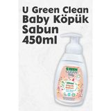 U Green Clean Baby Portakal Yağlı Köpük Sabun 450 ml Plastik Malzeme ile Yenidoğanlar İçin Güvenli