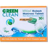 U Green Clean Bitkisel Bulaşık Makinesi Tabletleri - 30 Adet, Fosfat ve Klor İçermeyen, Parlatıcı Etkili, Limon Aromalı