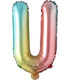 U Harf Gökkuşağı Folyo Balon16 İnç 36 cm