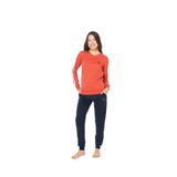 U.. POLO ASSN. Pamuklu Pijama Takımı, S, LK&20120, Kiremit, kadın