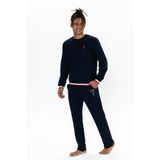 U.. POLO ASSN. Uzun Kollu Pijama Takımı, S, USP18920, Lacivert, erkek