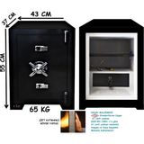 U.S.F Ev ve Ofis Tipi Çelik Para kasası-55CM-65KG Kasa - Antrasit