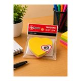 u.s.m ucuzsanalmarket Yapışkanlı Postit Not Kağıdı 5 renkli 80 yaprak kalpli