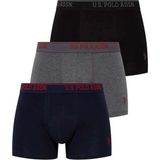 U.S.POLO 80097 ERKEK 3 LÜ LİKRALI COTON SİYAH -ANTRASİT-LACİVERT BOXER - Antrasit