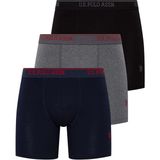 U.S.POLO 80454 ERKEK 3 LÜ LİKRALI COTON UZUN PAÇA SİYAH-ANTRASİT-LACİVERT BOXER - XL - Siyah - Antrasit - Lacivert