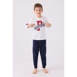 U.s. Polo Assn. %100 Pamuk Erkek Çocuk Pijama Takım - Krem - 6 - 7 Yaş