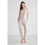 U.S. Polo Assn. 16956 Kadın Pembe Melanj Patlı Uzun Kollu Pijama Takımı -Pembemelanj - XL
