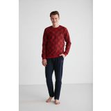 U.S Polo Assn 18713 Erkek Bordo Yuvarlak Yaka Pijama Takımı