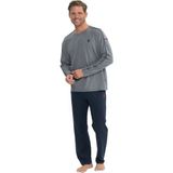 U.S. Polo Assn. 18836 Erkek Uzun Kollu Yuvarlak Yaka Pijama Takımı-Antrasitmelanj - Antrasit Melanj