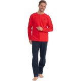 U.S. Polo Assn. 18836 Erkek Uzun Kollu Yuvarlak Yaka Pijama Takımı-Kırmızı