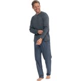 U.S. Polo Assn. 18849 Erkek Antrasit Melanj Uzun Kollu Patlı Penye Süprem Dokuma Pijama Takım
